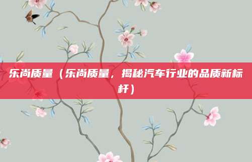 乐尚质量（乐尚质量，揭秘汽车行业的品质新标杆）