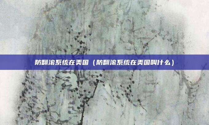 防翻滚系统在美国(防翻滚系统在美国叫什么)