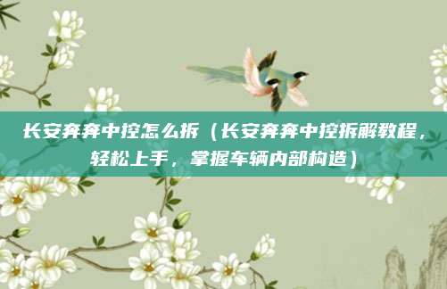 长安奔奔中控怎么拆(长安奔奔中控拆解教程,轻松上手,掌握车辆内部构造)