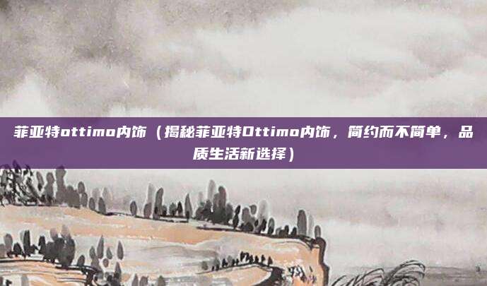 菲亚特ottimo内饰（揭秘菲亚特Ottimo内饰，简约而不简单，品质生活新选择）