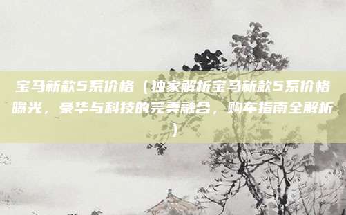 宝马新款5系价格（独家解析宝马新款5系价格曝光，豪华与科技的完美融合，购车指南全解析）