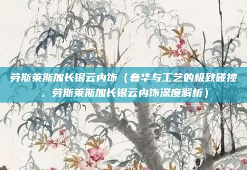 劳斯莱斯加长银云内饰(奢华与工艺的极致碰撞,劳斯莱斯加长银云内饰深度解析)