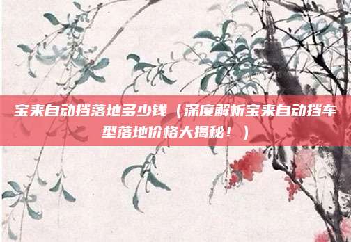 宝来自动挡落地多少钱(深度解析宝来自动挡车型落地价格大揭秘!)