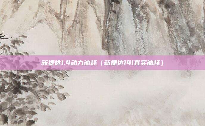 新捷达1.4动力油耗(新捷达14l真实油耗)