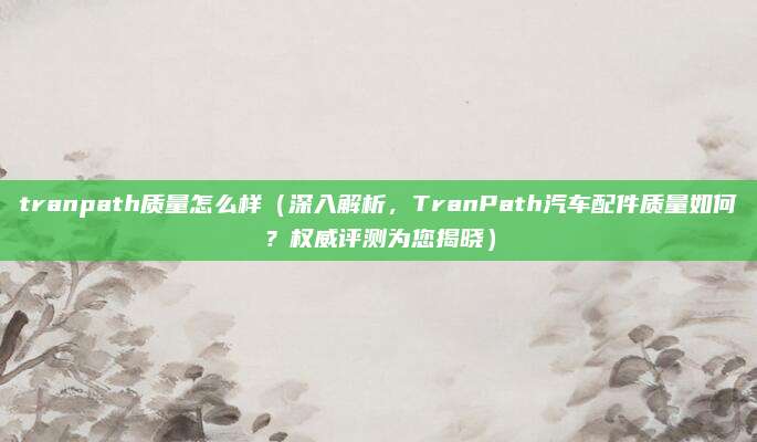 tranpath质量怎么样（深入解析，TranPath汽车配件质量如何？权威评测为您揭晓）