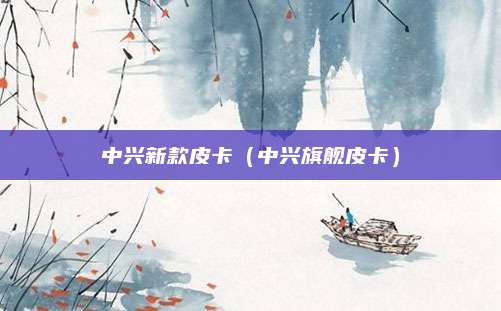 中兴新款皮卡(中兴旗舰皮卡)