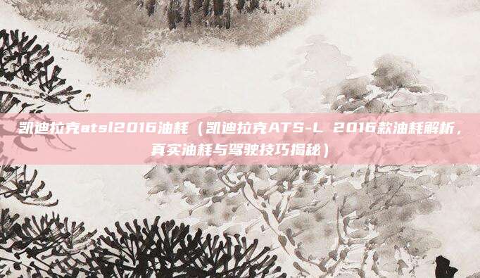 凯迪拉克atsl2016油耗（凯迪拉克ATS-L 2016款油耗解析，真实油耗与驾驶技巧揭秘）