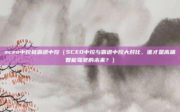 sceo中控和霸道中控（SCEO中控与霸道中控大对比，谁才是高端智能驾驶的未来？）