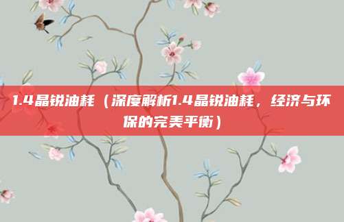 1.4晶锐油耗（深度解析1.4晶锐油耗，经济与环保的完美平衡）
