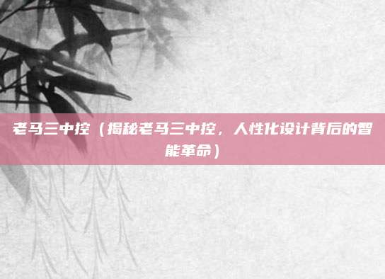 老马三中控（揭秘老马三中控，人性化设计背后的智能革命）