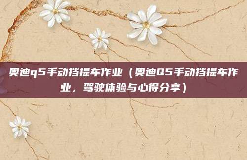 奥迪q5手动挡提车作业（奥迪Q5手动挡提车作业，驾驶体验与心得分享）