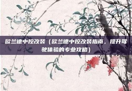 欧兰德中控改装（欧兰德中控改装指南，提升驾驶体验的专业攻略）