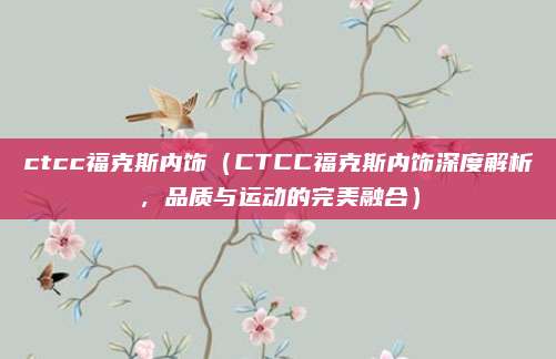 ctcc福克斯内饰（CTCC福克斯内饰深度解析，品质与运动的完美融合）