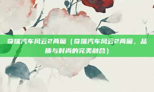 奇瑞汽车风云2两厢(奇瑞汽车风云2两厢,品质与时尚的完美融合)