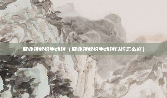 菲亚特致悦手动挡（菲亚特致悦手动挡口碑怎么样）