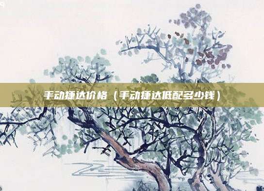 手动捷达价格(手动捷达低配多少钱)