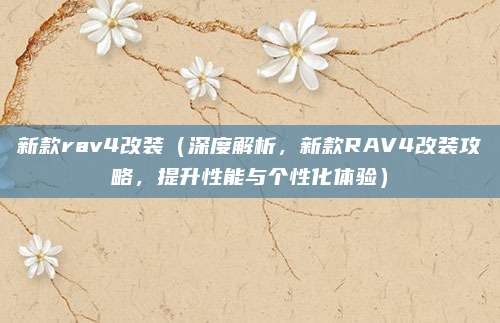 新款rav4改装（深度解析，新款RAV4改装攻略，提升性能与个性化体验）