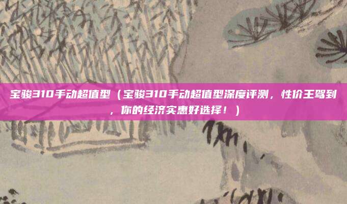 宝骏310手动超值型(宝骏310手动超值型深度评测,性价王驾到,你的经济实惠好选择!)