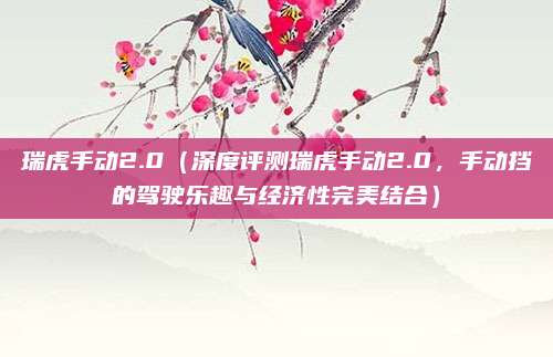 瑞虎手动2.0(深度评测瑞虎手动2.0,手动挡的驾驶乐趣与经济性完美结合)