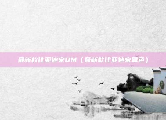 最新款比亚迪宋DM(最新款比亚迪宋黑色)