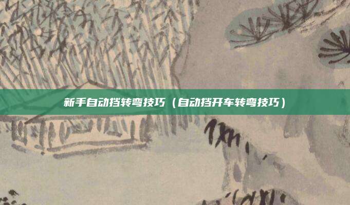 新手自动挡转弯技巧(自动挡开车转弯技巧)