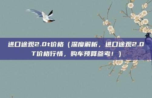 进口途观2.0t价格（深度解析，进口途观2.0T价格行情，购车预算参考！）