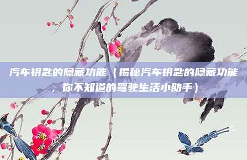 汽车钥匙的隐藏功能(揭秘汽车钥匙的隐藏功能,你不知道的驾驶生活小助手)