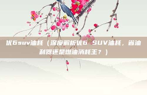 优6suv油耗(深度解析优6 SUV油耗,省油利器还是燃油消耗王?)
