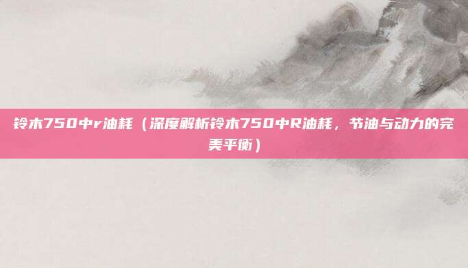 铃木750中r油耗(深度解析铃木750中R油耗,节油与动力的完美平衡)