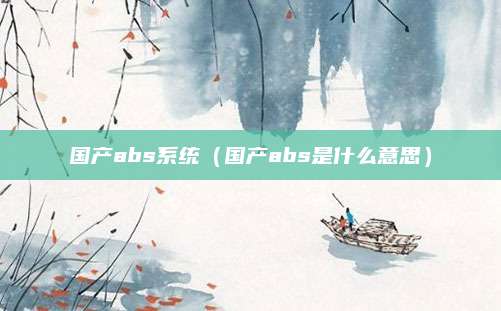 国产abs系统(国产abs是什么意思)