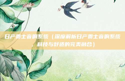 日产贵士音响系统（深度解析日产贵士音响系统，科技与舒适的完美融合）