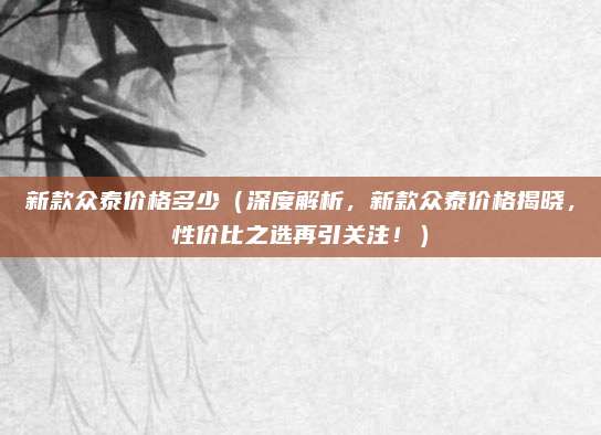 新款众泰价格多少（深度解析，新款众泰价格揭晓，性价比之选再引关注！）