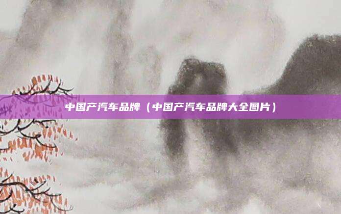 中国产汽车品牌(中国产汽车品牌大全图片)
