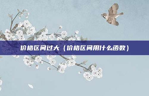 价格区间过大(价格区间用什么函数)