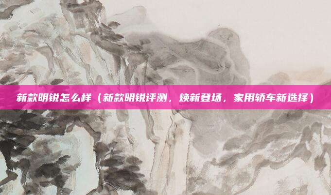 新款明锐怎么样（新款明锐评测，焕新登场，家用轿车新选择）