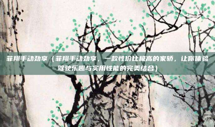 菲翔手动劲享(菲翔手动劲享,一款性价比极高的家轿,让你体验驾驶乐趣与实用性能的完美结合)