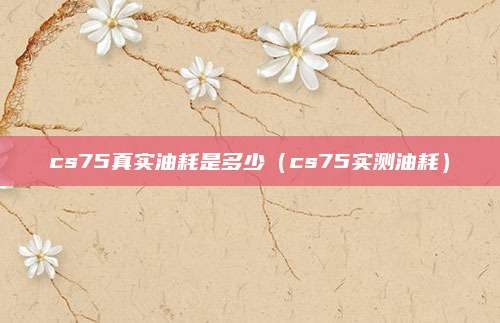 cs75真实油耗是多少(cs75实测油耗)