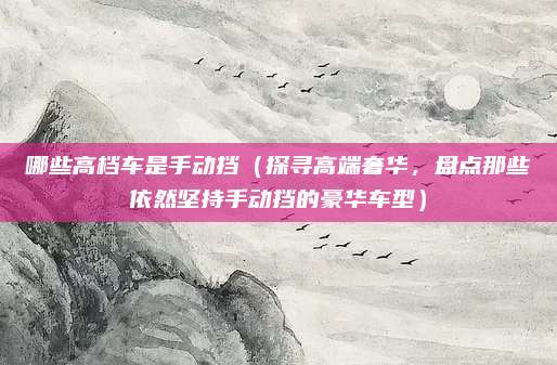 哪些高档车是手动挡（探寻高端奢华，盘点那些依然坚持手动挡的豪华车型）