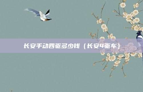 长安手动四驱多少钱(长安4驱车)