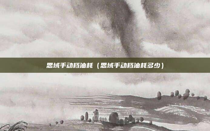 思域手动档油耗(思域手动档油耗多少)