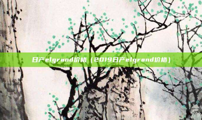 日产elgrand价格(2019日产elgrand价格)