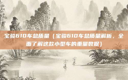 宝骏610车总质量(宝骏610车总质量解析,全面了解这款小型车的重量数据)