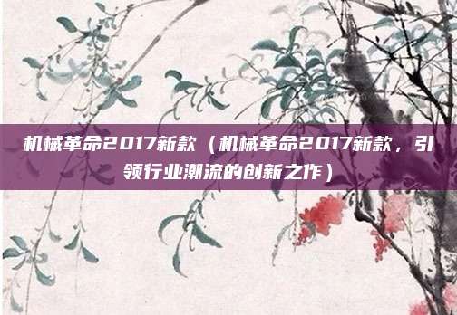 机械革命2017新款（机械革命2017新款，引领行业潮流的创新之作）