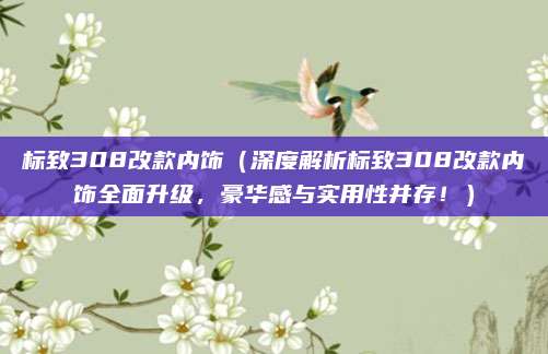 标致308改款内饰(深度解析标致308改款内饰全面升级,豪华感与实用性并存!)