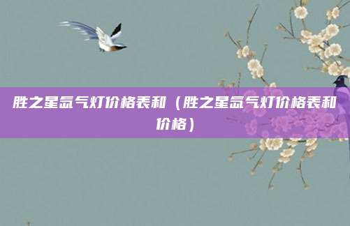 胜之星氙气灯价格表和(胜之星氙气灯价格表和价格)