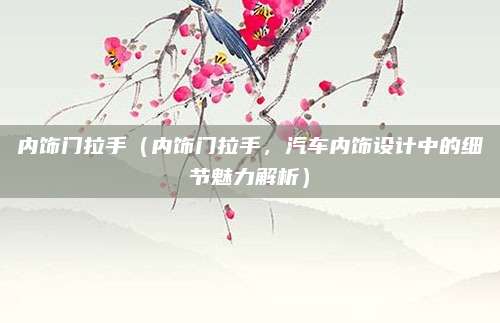 内饰门拉手(内饰门拉手,汽车内饰设计中的细节魅力解析)