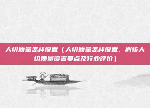 大切质量怎样设置(大切质量怎样设置,解析大切质量设置要点及行业评价)