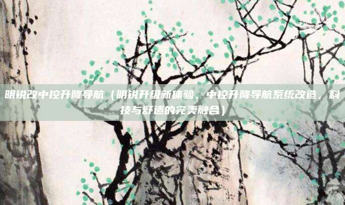 明锐改中控升降导航（明锐升级新体验，中控升降导航系统改造，科技与舒适的完美融合）