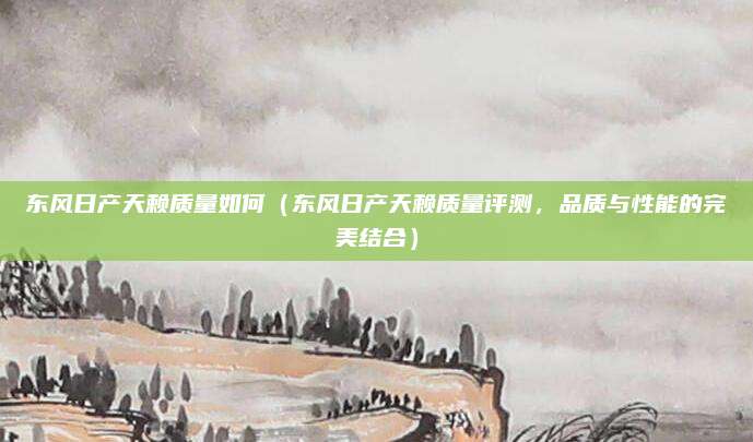 东风日产天赖质量如何(东风日产天赖质量评测,品质与性能的完美结合)