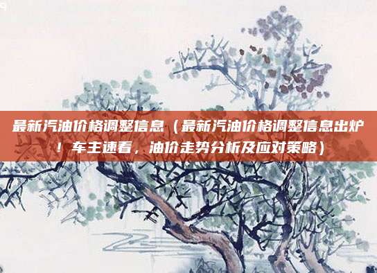 最新汽油价格调整信息（最新汽油价格调整信息出炉！车主速看，油价走势分析及应对策略）